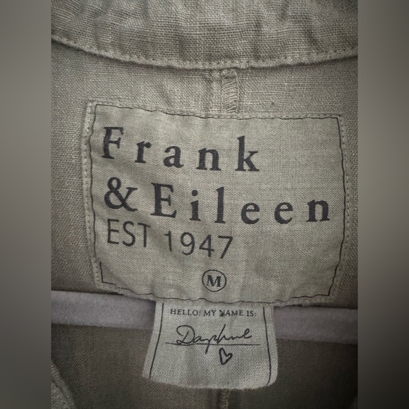 Frank & Eileen DAPHNE Linen Sleeveless Dress in Olive - Picture 6 of 6